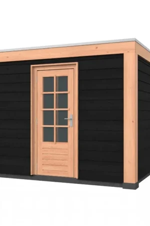 Douglas overkapping, 300 x 300, met schuur, Westwood Robuust zwart Finale Uitverkoop